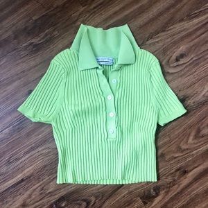 Urban Outfitters Neon Green Crop Top